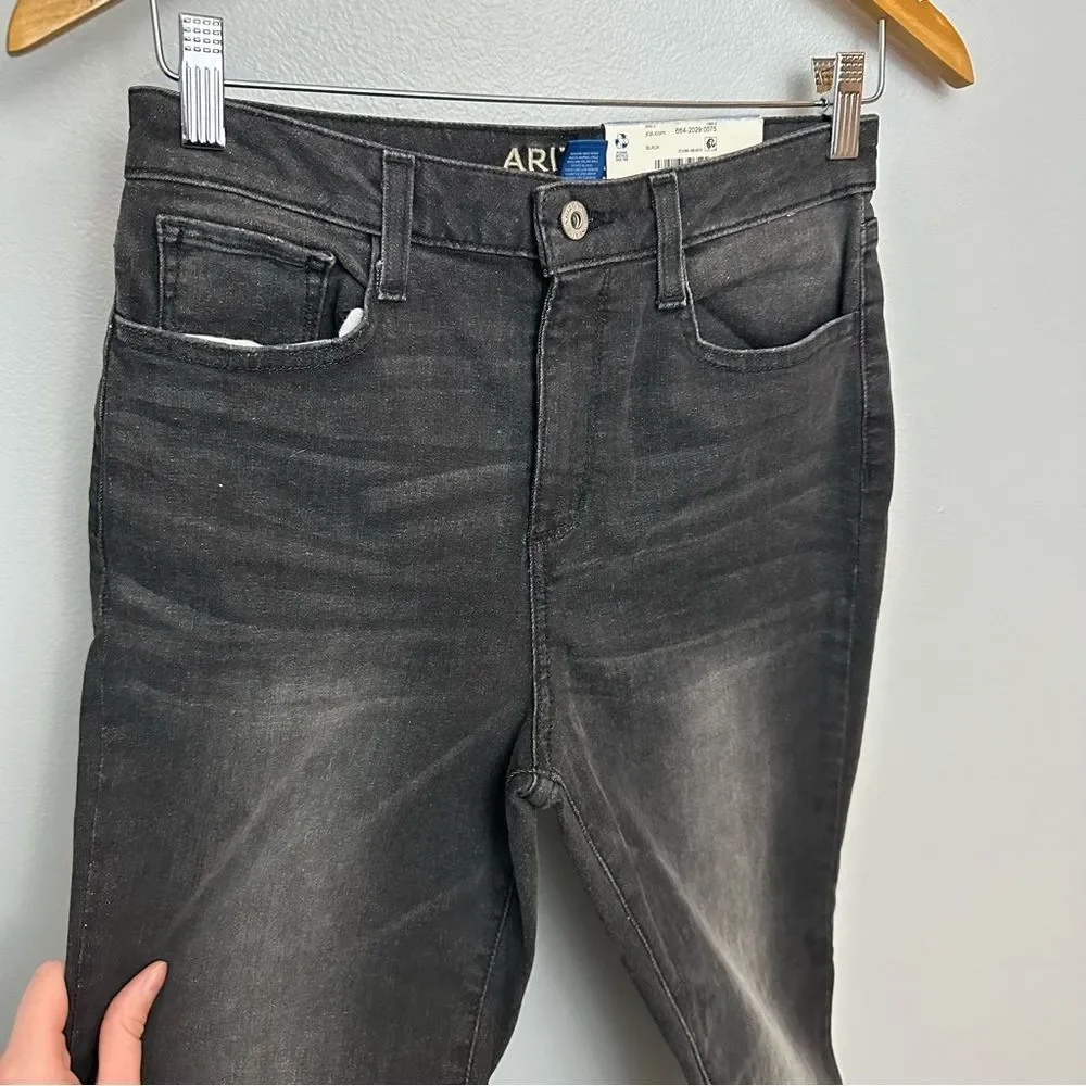 Arizona Jean Co Faded Black Super High Rise Denim Jeans NWT Juniors Size 9